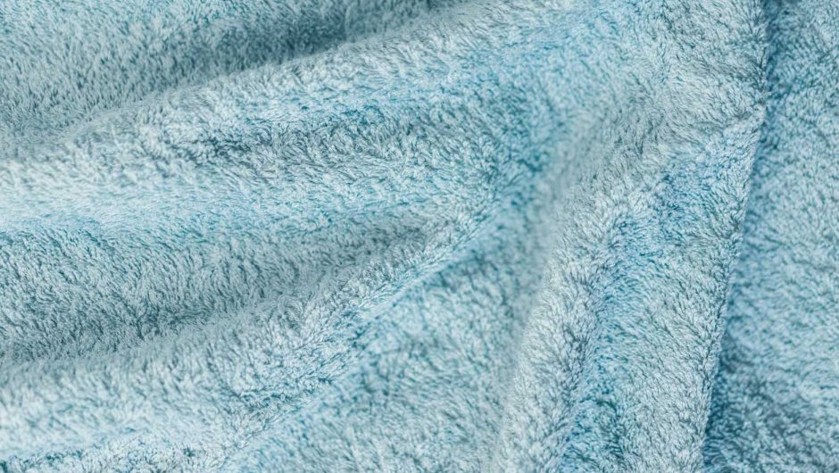 Soft Cotton Blue Towel Close Up Background